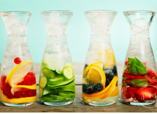 flavored water with freeze dried fruit
