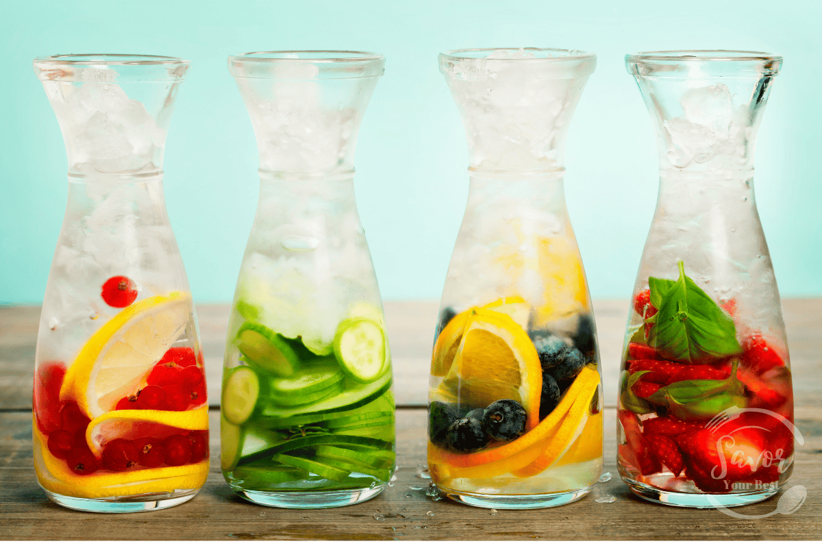 flavored water with freeze dried fruit